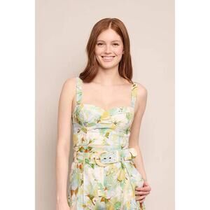 Cara Cara Claudine Crop Corset Top in Terra Light Blue 4